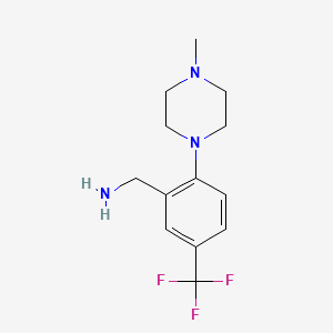 molecular formula C13H18F3N3 B1419840 [2-(4-Methylpiperazin-1-yl)-5-(trifluoromethyl)phenyl]methanamine CAS No. 1094329-66-4