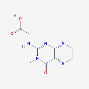 molecular formula C9H9N5O3 B14198426 n-(3-Methyl-4-oxo-3,4-dihydropteridin-2-yl)glycine CAS No. 847236-79-7