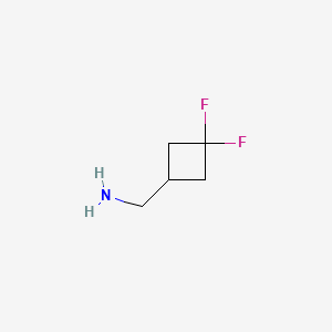 molecular formula C5H9F2N B1419847 (3,3-二氟环丁基)甲胺 CAS No. 1159882-59-3