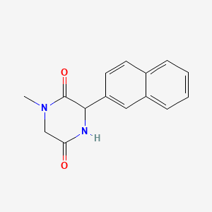 molecular formula C15H14N2O2 B1419851 1-Methyl-3-(2-naphthyl)piperazine-2,5-dione CAS No. 1214031-53-4