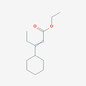 molecular formula C13H22O2 B14198514 Ethyl 3-cyclohexylpent-2-enoate CAS No. 832720-99-7