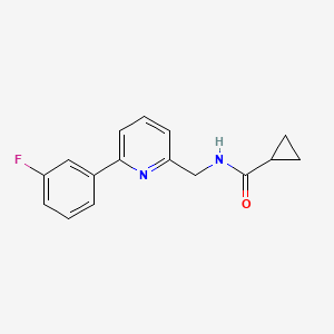 molecular formula C16H15FN2O B14198562 N-{[6-(3-Fluorophenyl)pyridin-2-yl]methyl}cyclopropanecarboxamide CAS No. 833455-92-8