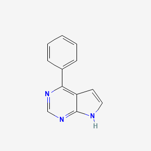 molecular formula C12H9N3 B1419859 4-phenyl-7H-pyrrolo[2,3-d]pyrimidine CAS No. 1168106-39-5