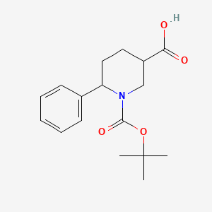 B1419860 1-(Tert-butoxycarbonyl)-6-phenylpiperidine-3-carboxylic acid CAS No. 885275-13-8