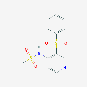 molecular formula C12H12N2O4S2 B14198610 N-[3-(benzenesulfonyl)pyridin-4-yl]methanesulfonamide CAS No. 833455-62-2