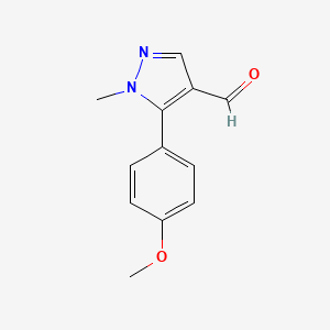molecular formula C12H12N2O2 B1419862 5-(4-methoxyphenyl)-1-methyl-1H-pyrazole-4-carbaldehyde CAS No. 689250-54-2