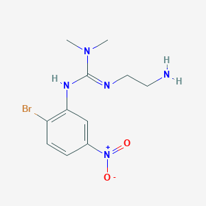 molecular formula C11H16BrN5O2 B14198642 N''-(2-Aminoethyl)-N'-(2-bromo-5-nitrophenyl)-N,N-dimethylguanidine CAS No. 832103-11-4