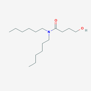 molecular formula C16H33NO2 B14198649 N,N-Dihexyl-4-hydroxybutanamide CAS No. 844476-36-4