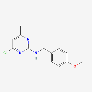 molecular formula C13H14ClN3O B1419865 4-氯-N-(4-甲氧基苄基)-6-甲基嘧啶-2-胺 CAS No. 1204296-87-6