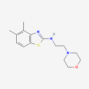 molecular formula C15H21N3OS B1419866 4,5-dimethyl-N-(2-morpholin-4-ylethyl)-1,3-benzothiazol-2-amine CAS No. 1177298-52-0