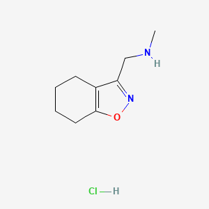 molecular formula C9H15ClN2O B1419867 N-Methyl-1-(4,5,6,7-tetrahydro-1,2-benzisoxazol-3-YL)methanamine hydrochloride CAS No. 893639-28-6