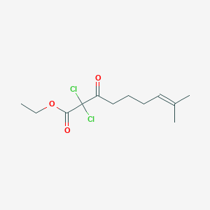 molecular formula C12H18Cl2O3 B14198679 Ethyl 2,2-dichloro-8-methyl-3-oxonon-7-enoate CAS No. 918503-27-2