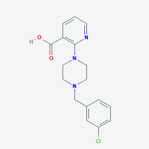 2-{4-[(3-Chlorophenyl)methyl]piperazin-1-yl}pyridine-3-carboxylic acid