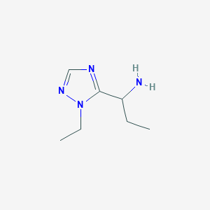 B1419878 1-(1-Ethyl-1H-1,2,4-triazol-5-yl)propan-1-amine CAS No. 1060817-32-4