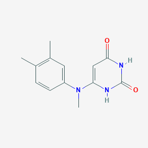 molecular formula C13H15N3O2 B141988 6-(N,3,4-trimethylanilino)-1H-pyrimidine-2,4-dione CAS No. 36995-89-8
