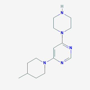 molecular formula C14H23N5 B1419883 4-(4-Methylpiperidin-1-yl)-6-piperazin-1-ylpyrimidine CAS No. 1204297-98-2