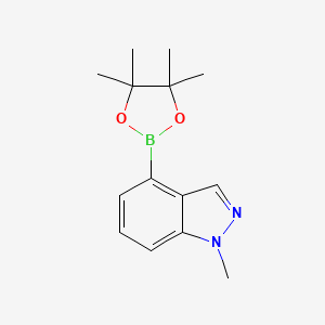 molecular formula C14H19BN2O2 B1419886 1-methyl-4-(4,4,5,5-tetramethyl-1,3,2-dioxaborolan-2-yl)-1H-indazole CAS No. 885698-94-2
