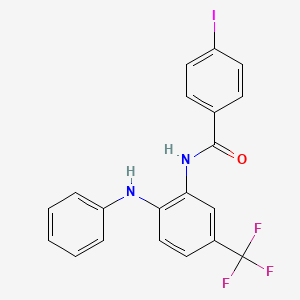 molecular formula C20H14F3IN2O B14198875 N-[2-Anilino-5-(trifluoromethyl)phenyl]-4-iodobenzamide CAS No. 919794-87-9