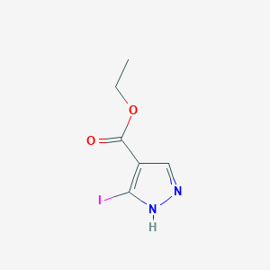 molecular formula C6H7IN2O2 B1419889 ethyl 3-iodo-1H-pyrazole-4-carboxylate CAS No. 827316-43-8