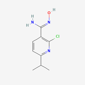 molecular formula C9H12ClN3O B1419894 2-chloro-N'-hydroxy-6-isopropyl-3-pyridinecarboximidamide CAS No. 1198595-67-3