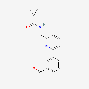 molecular formula C18H18N2O2 B14198959 N-{[6-(3-Acetylphenyl)pyridin-2-yl]methyl}cyclopropanecarboxamide CAS No. 833456-12-5