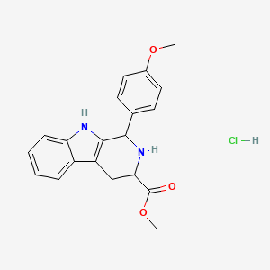 molecular formula C20H21ClN2O3 B1419896 Methyl 1-(4-methoxyphenyl)-2,3,4,9-tetrahydro-1h-beta-carboline-3-carboxylate, HCl CAS No. 1214193-64-2