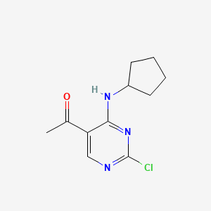 1-(2-Chloro-4-(cyclopentylamino)pyrimidin-5-yl)ethanone