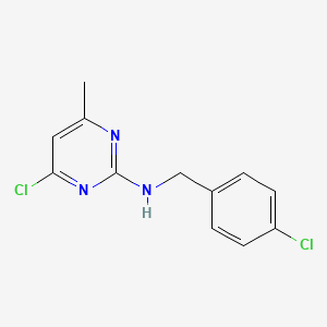 molecular formula C12H11Cl2N3 B1419898 4-chloro-N-(4-chlorobenzyl)-6-methylpyrimidin-2-amine CAS No. 1204297-88-0