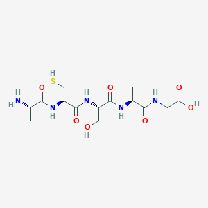 molecular formula C14H25N5O7S B14199009 L-Alanyl-L-cysteinyl-L-seryl-L-alanylglycine CAS No. 847831-91-8