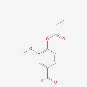 molecular formula C12H14O4 B14199121 Butanoic acid, 4-formyl-2-methoxyphenyl ester CAS No. 844634-13-5