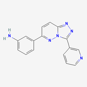 molecular formula C16H12N6 B1419913 [3-(3-吡啶-3-基[1,2,4]三唑并[4,3-b]哒嗪-6-基)苯基]胺 CAS No. 1204296-89-8