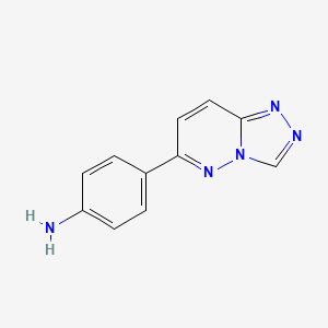 molecular formula C11H9N5 B1419914 （4-[1,2,4]三唑并[4,3-b]哒嗪-6-基苯基）胺 CAS No. 1204296-33-2