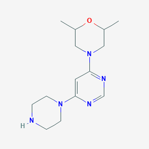 molecular formula C14H23N5O B1419916 2,6-Dimethyl-4-(6-piperazin-1-ylpyrimidin-4-yl)morpholine CAS No. 1204298-20-3
