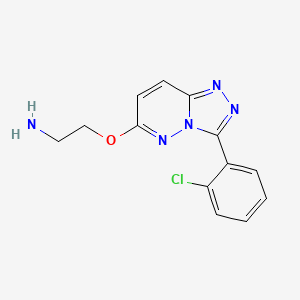 molecular formula C13H12ClN5O B1419917 (2-{[3-(2-Chlorophenyl)[1,2,4]triazolo[4,3-b]pyridazin-6-yl]oxy}ethyl)amine CAS No. 1204296-49-0