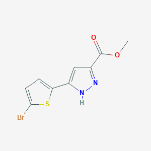 molecular formula C9H7BrN2O2S B1419918 methyl 3-(5-bromo-2-thienyl)-1H-pyrazole-5-carboxylate CAS No. 1311185-18-8