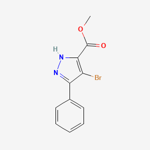 molecular formula C11H9BrN2O2 B1419919 methyl 4-bromo-3-phenyl-1H-pyrazole-5-carboxylate CAS No. 944941-49-5