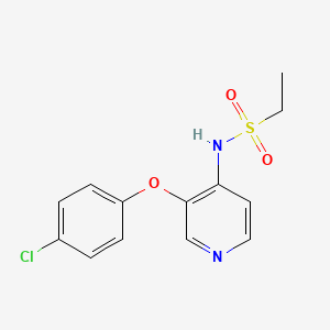 molecular formula C13H13ClN2O3S B14199231 N-[3-(4-chlorophenoxy)pyridin-4-yl]ethanesulfonamide CAS No. 833455-55-3