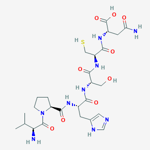molecular formula C26H41N9O9S B14199249 L-Valyl-L-prolyl-L-histidyl-L-seryl-L-cysteinyl-L-asparagine CAS No. 915774-92-4