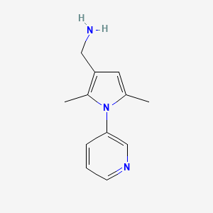 molecular formula C12H15N3 B1419925 [(2,5-二甲基-1-吡啶-3-基-1H-吡咯-3-基)甲基]胺 CAS No. 1177317-35-9