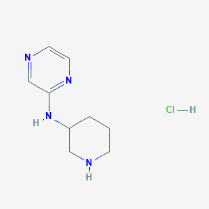 molecular formula C9H15ClN4 B1419930 N-(Piperidin-3-yl)pyrazin-2-amine hydrochloride CAS No. 1185307-47-4