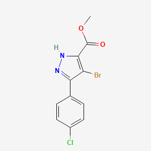 methyl 4-bromo-3-(4-chlorophenyl)-1H-pyrazole-5-carboxylate