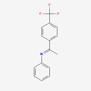molecular formula C15H12F3N B14199351 Benzenamine, N-[1-[4-(trifluoromethyl)phenyl]ethylidene]- CAS No. 898282-29-6