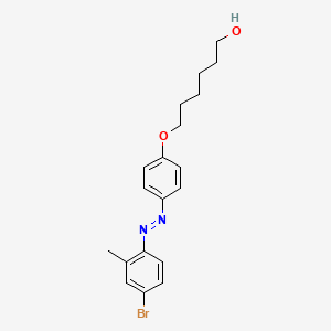molecular formula C19H23BrN2O2 B14199403 6-{4-[(E)-(4-Bromo-2-methylphenyl)diazenyl]phenoxy}hexan-1-ol CAS No. 866218-38-4