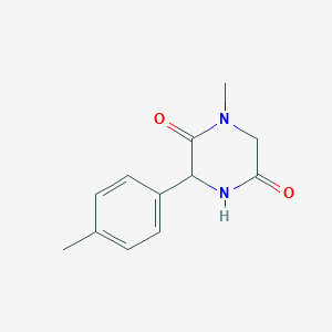 molecular formula C12H14N2O2 B1419941 1-Methyl-3-(4-methylphenyl)piperazine-2,5-dione CAS No. 1214804-84-8