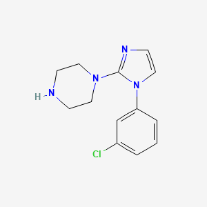 molecular formula C13H15ClN4 B1419943 1-[1-(3-Chloro-phenyl)-1H-imidazol-2-yl]-piperazine CAS No. 1019115-41-3