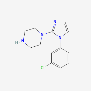 B1419943 1-[1-(3-Chlorophenyl)imidazol-2-yl]piperazine CAS No. 1019115-41-3