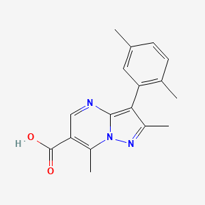 3-(2,5-Dimethylphenyl)-2,7-dimethylpyrazolo[1,5-a]pyrimidine-6-carboxylic acid