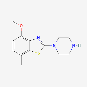 molecular formula C13H17N3OS B1419948 4-Methoxy-7-methyl-2-piperazin-1-yl-1,3-benzothiazole CAS No. 1204296-73-0