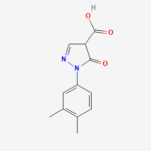 molecular formula C12H12N2O3 B1419953 1-(3,4-dimethylphenyl)-5-oxo-4H-pyrazole-4-carboxylic acid CAS No. 1204298-03-2