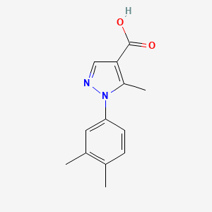 molecular formula C13H14N2O2 B1419955 1-(3,4-dimethylphenyl)-5-methyl-1H-pyrazole-4-carboxylic acid CAS No. 1204296-92-3